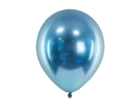 Balony lateksowe Glossy - niebieskie - 10 szt.