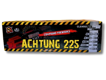 Pokaz fajerwerków ACHTUNG, 225 strzałów, 20/30 mm - CLE4552 - Srpyro