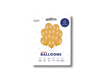 Balony lateksowe 30cm, złoty metalizowany, 10 szt.