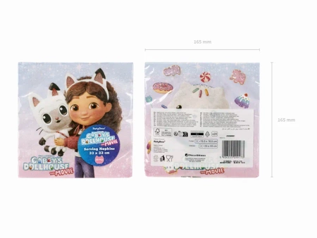 Serwetki papierowe - Koci Domek Gabi - 33x33cm - 20 sztuk