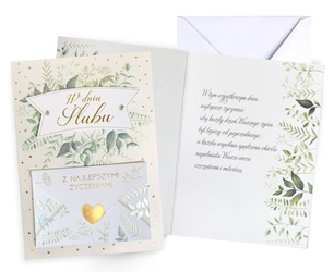Kartka okolicznościowa - Ślub - Zielone gałązki