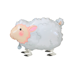 10 x Chodzący balon foliowy - Owieczka z nóżkami - 62.7 x 45cm - Purka