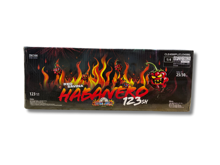 POKAZ FAJERWERKÓW HABANERO RED SAVINA, 123 strzały, 25-30 mm, ZBC500, ZomBum