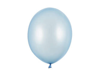  Balon lateksowy 30cm, błękitny metalizowany, 1 szt.