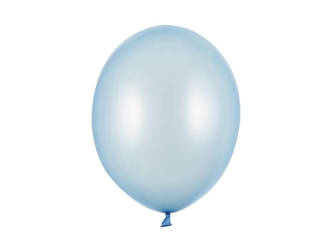 Balon lateksowy 30cm, błękitny metalizowany, 1 szt.