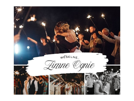 DŁUGIE ZIMNE OGNIE NA WESELE - 70cm - 300 sztuk + Zapalniczka żarowa GRATIS