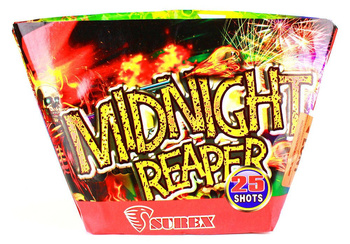 Bateria kątowa MIDNIGHT REAPER, 25 strzałów, 25mm, Surex