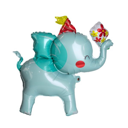 50 x Stojący balon foliowy - Bajkowy Słonik - 52.5 x 51cm - Purka