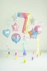 Balon foliowy - Cyfra 7 - Kolorowa - 86cm