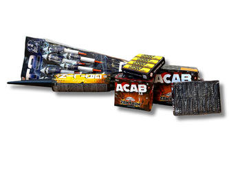 ZESTAW SYLWESTROWY, ACAB FIREPACK, 6 ELEMENTÓW