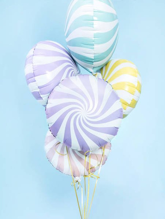 Balon foliowy - Cukierek - Jasny liliowy - 35 cm