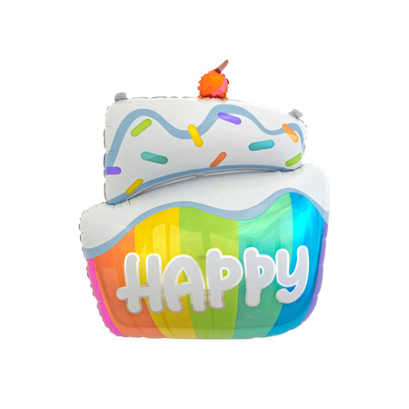 Balon Foliowy Ciastko - Happy - 58.9 x 87.6 cm