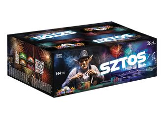 POKAZ FAJERWERKÓW SZTOS, 144 strzały, 20-25 mm, ZBC404, ZomBum