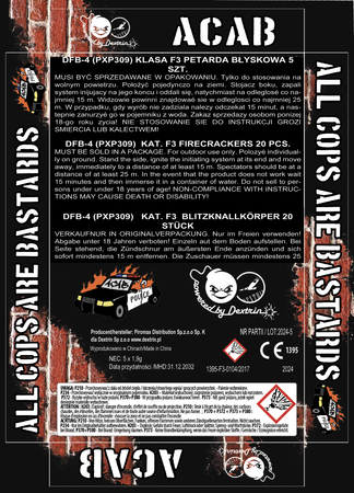 PETARDY HUKOWE ACAB - DFB-4 - 20 szt. - Dextrin