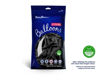 x Balony Strong 30cm, metallic black, 50 szt. x