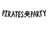 Baner imprezowy, Pirates Party, Czarny - 14 x 100 cm