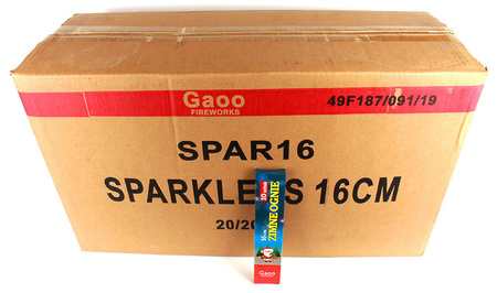 ZESTAW - 400 x ZIMNE OGNIE SPARKLERS 16 cm. - SPAR16 - Gaoo - 10 szt.