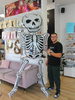 Balon Foliowy 3D Szkielet Gigant, Halloween, 271 cm