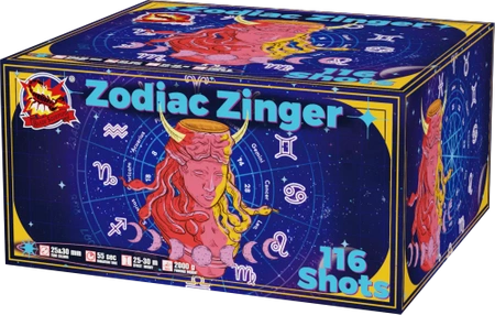 Pokaz fajerwerków ZODIAC ZINGER - 116 strzałów - 25-30 mm - CLE4583 - SRPYRO