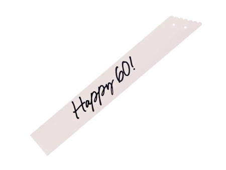 Szarfa - Happy 60 - Kremowa - 76 cm - 1 szt.