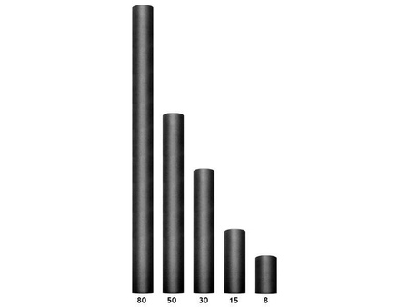 Czarny Tiul, Gładki - 0,08 x 20m