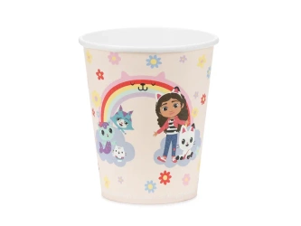 Kubeczki papierowe - Koci Domek Gabi - 250ml - 6 sztuk