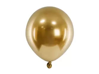 Balony Glossy 12 cm, Złote - 50 sztuk