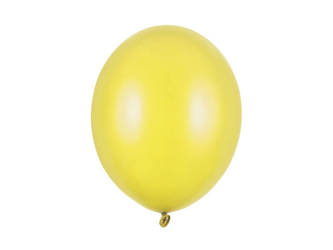 Balon lateksowy 30cm, cytrynowy metalizowany, 1 szt.