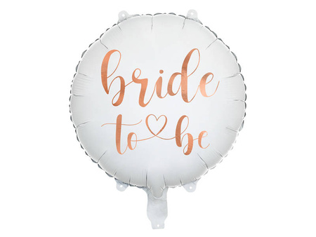  Balon foliowy, Bride To Be, Biały - 45cm 