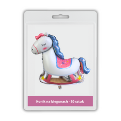 50 x Balon foliowy - Konik na Biegunach - 83 x 84.5cm - Purka
