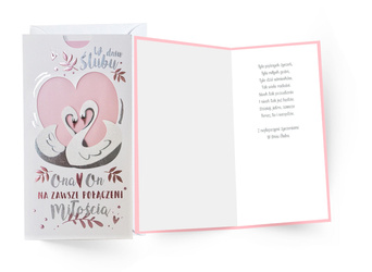 Kartka okolicznościowa - Ślub - Łabędzie