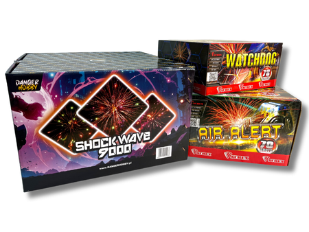 MOCNY ZESTAW SYLWESTROWY 1200 PLN, 3 WYRZUTNIE