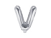 Balon foliowy - Litera "V" - Srebrna - 35 cm