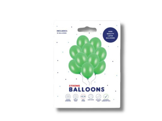 Balony lateksowe 30cm, Jasnozielony metalizowany - 10 sztuk