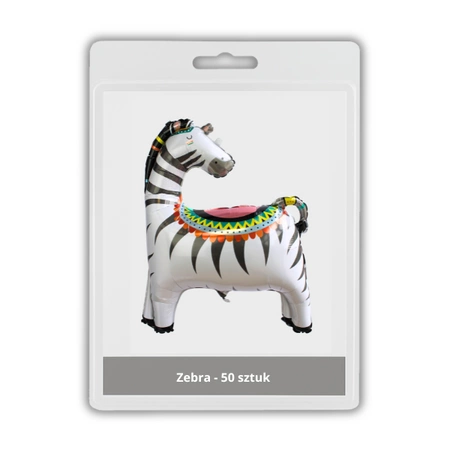 50 x Balon foliowy - Zebra - 76.7 x 88.2cm - Purka