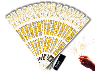 DŁUGIE ZIMNE OGNIE NA WESELE - 70cm - 180 sztuk + Zapalniczka żarowa GRATIS