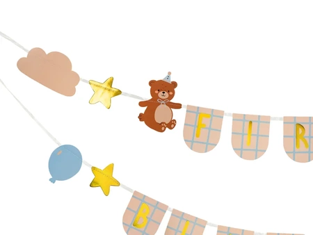 Baner - First Birthday - Z misiami - 255cm