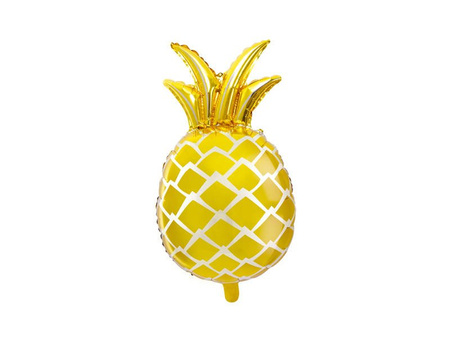 Balon foliowy - Ananas - Złoty - 38 x 63 cm