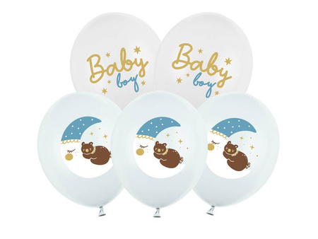 Balony 30 cm, Baby boy, mix: 1op./6szt