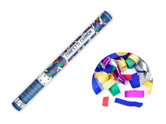 Tuba Konfetti, Prostokąty i serpentyny, Mix, 60 cm