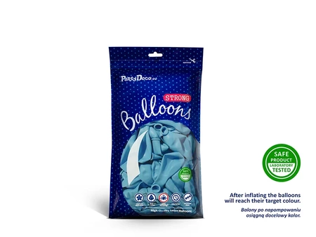 Balony lateksowe 12 cm Pastel Baby Blue (BŁĘKITNY) 100 szt.