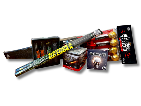 ZESTAW SYLWESTROWY, DLA MIŁOŚNIKÓW HUKU, 5 ELEMENTÓW 