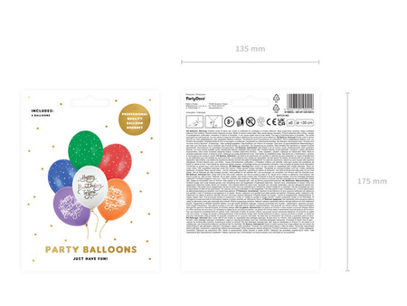 Balony 30 cm, Happy Birthday To You, mix