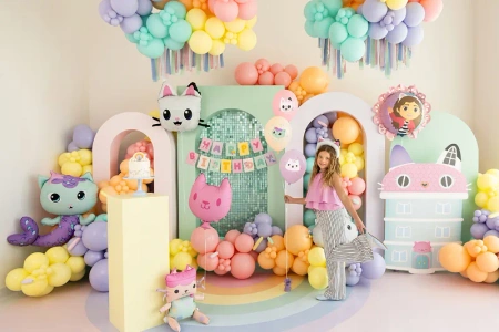 Balony lateksowe 30cm - Koci Domek Gabi - 6 szt.