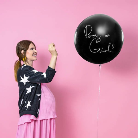 Balon lateksowy, Okrągły, Gender Reveal, Chłopiec - 1 metr