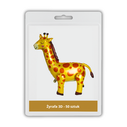 100 x Balon foliowy - Żyrafa 3D - 69x71x30cm - Purka