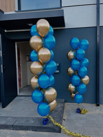  Balony lateksowe 30cm, morski metalizowany, 10 szt.