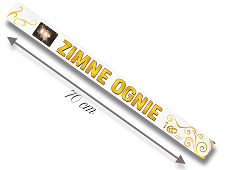 ZESTAW NA WESELE - 90 sztuk DŁUGICH ZIMNYCH OGNI - 70cm + Zapalniczka GRATIS
