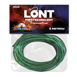 ZIELONY LONT PIROTECHNICZNY, 5M, 2 mm, ZBC600, ZomBum
