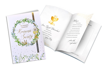 Pamiątka Komunii Świętej, Wianuszek, 15x21 cm, 1 szt.